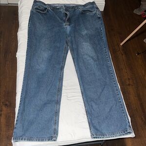 Hiltl 40 x 30 ZE 500 Ultimate‎ Trouser Medium Wash Denim Zip Pocket Jeans